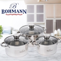 Комплект тенджери Bohmann от неръждаема стомана BH 06-375 FS-13001 FS-13001