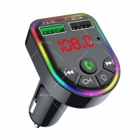 Автомобилен трансмитер с Bluetooth 5.0, MP3 плеър двойно USB бързо зарядно HF65 HF65
                                                                                    , видео HF65