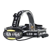 Челник за глава с 6 LED светлини, USB зареждане, тип на светлината T6 FL56
                                                                                    , видео FL56