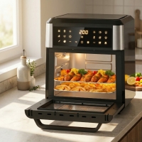 Дигитален фритюрник с горещ въздух и фурна 5-в-1 Homelux, 12L, 1800W, 12 Програми, LED сензорен екран FS-23010 FS-23010