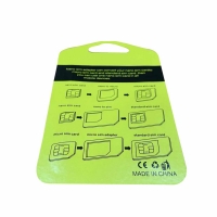 Комплект 5в1 Nano SIM адаптер с Nano SIM към Micro SIM с щифт за изваждане CA48 FS-14529 FS-14529