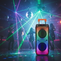 Преносима тонколона с микрофон и дистанционно управление, 40W мощност, Bluetooth, USB/SD и LED светлинни ефекти FS-22428 FS-22428