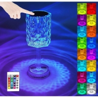 LED RGB сензорна настолна кристална лампа с функция за 16 цвята и дистанционно управление TV1297 TV1297 TV1297