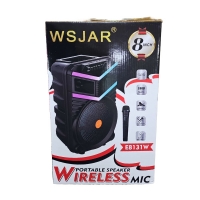 Преносима безжична тонколона с мощен звук и LED ефекти WSJAR E8131W FS-19629 FS-19629