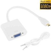 Micro HDMI към VGA адаптер конвертор с висока резолюция HTV19 CA102 CA102
                                                                                    , видео CA102