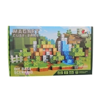 Магнитен конструктор с кубчета, 100 части, Magnet Cube Zone – DIY Base Scenario FS-20181 FS-20181
