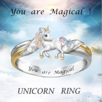 Бижу с еднорог с камъни и надпис You are Magical, различни видове AD12 AD12 AD12