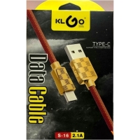 Микро USB червен кабел със златист накрайник KLGO S-16 CA10 CA10
                                                                                    , видео CA10