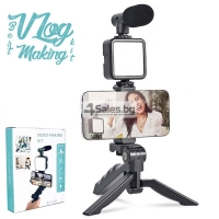 video making kit - статив идеален за всякакво видео заснемане за видео заснемане с микрофон, лед прожектор TV1304 TV1304 TV1304