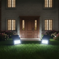 Соларна лампа COBA CB-LD180 (126 LED) —  мощен външен прожектор със сензор за здрач, IP67 FS-22601 FS-22601