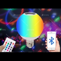 Цветна LED крушка с дистанционно , с 16 цвята, 4 режима  и 5 нива на яркост TV703 TV703
                                                                                    , видео TV703