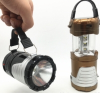 Преносим фенер с LED светлина и соларно  зареждане за  къмпинг CAMP LAMP 10B FS-2819 FS-2819