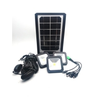 Соларна батерия Power bank с три LED крушки и мултифункционален кабел FS-5812
                                                                                    , видео FS-5812