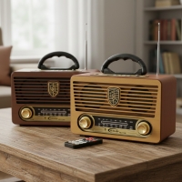 Ретро радио с Bluetooth и дистанционно управление Yuegan YG-115BT – AM/FM/SW, USB/TF MP3, акумулаторно FS-22252 FS-22252