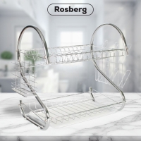 Сушилник за съдове Rosberg R53000H,Хром,2нива FS-13918 FS-13918