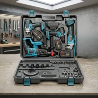 Комплект акумулаторни инструменти BOXER BX-187 – 4в1 + 3x5Ah батерии – Перфоратор, ударна отвертка, ъглошлайф и бормашина FS-23434 FS-23434