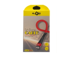 USB кабел за зареждане тип Fish bone, S-23, Micro - KLGO FS-4788
                                                                                    , видео FS-4788