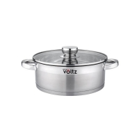 Тенджера Voltz OV51210Q22, OV51210Q24, OV51210Q26, OV51210Q28, Плитка, Индукция. Неръждаема стомана FS-20685 FS-20685