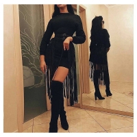 Секси кожен колан с ресни тип пола - STL93 STL93 STL93