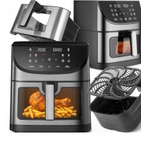 Фритюрник с горещ въздух 8L 1800W с 11 програми, LCD дисплей, таймер и прозорец за наблюдение AF07 AF07