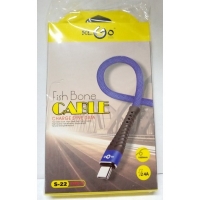 USB кабел за зареждане тип Fish bone, S-22, TYPE-C KLGO FS-4787
                                                                                    , видео FS-4787