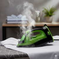 Безжична парна ютия 2400W с керамична плоча – двойна функция за парно и сухо гладене TV1319 TV1319