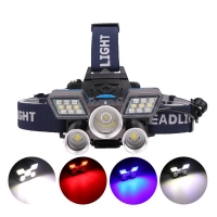 Фенер – челник с лампи  L2 + 2 х T6 + 2 LED фара и USB захранване FL71 FL71
                                                                                    , видео FL71