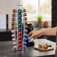 Диспенсър за кафе Cheffinger, за капсули Nespresso – капацитет 40 капсули, компактен и стабилен дизайн KN23 KN23
