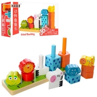 Дървен пъзел тип сортер „Animal stackking“ KABI FS-5013 FS-5013