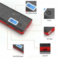 Външна батерия за зареждане на устройства с 2 USB изхода и LED дисплей  ТV1007 FS-8773 FS-8773
