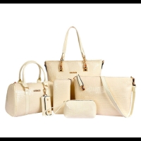 Сет от 6 части крокодилска кожа Shfani черен цвят BAG13 BAG13 BAG13