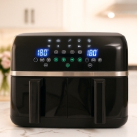 Двоен Air fryer T&G BEST COOKING 32847A0 - отделни LED дисплеи за всяка зона, 8 литра AF03 AF03