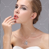 Дамско колие с висулка бухал в сърце с надпис „I love you forever” D181 D181 D181