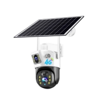 Соларна двойна камера за видеонаблюдение, слот за сим карта 4G 3K Ultra HD FS-18616 FS-18616