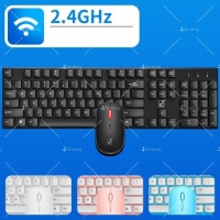 Безжични Wireless клавиатура и мишка за компютър KMT1 FS-7167
                                                                                    , видео FS-7167