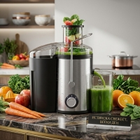 Сокоизстисквачка Muhler MJ-600S, 600W, Корпус и цедка от неръждаема стомана, 2 скорости + Turbo, 0.5 л чаша FS-22822 FS-22822