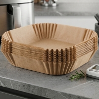 Незалепващи хартиени подложки за Air Fryer 20 x 20 x 4.5 cm  – 100 бр. - топлоустойчиви до 240°C FS-23321 FS-23321