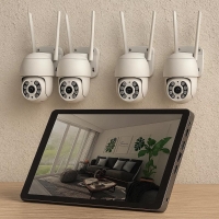 Безжичен WiFi комплект с 4 камери 4К Ultra HD+DVR за видеонаблюдение FS-15606 FS-15606