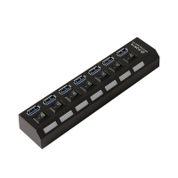 USB разклонител със 7 входа и индивидуални ключове CA63 CA63
                                                                                    , видео CA63