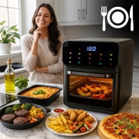 Еър фрайър и фурна 2-в-1, XXL Капацитет 8,5L, 1350W, 10 Програми, LED Тъч дисплей AF09 AF09