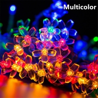 Многоцветни коледни LED лампички с цветя- Многоцветни, дължина - 5м ,28бр лампички SD69 SD69
                                                                                    , видео SD69
