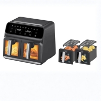 Двоен фритюрник Air Fryer, работещ  без олио, 8L, цифров дисплей, технология за интелигентно разпознаване, автоматични програми AF06 AF06