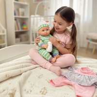Бебе кукла Baby Doll с 10 звука и аксесоари - идеалният подарък FS-22166 FS-22166