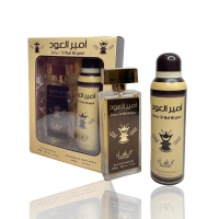 Оригинален арабски унисекс комплект, парфюм с дезодорант Manasik Ameer Al Oud Original Long Lasting 100ml (UAE) PF182 FS-12852 FS-12852