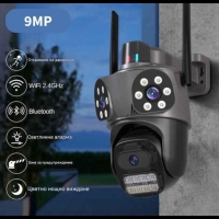 Тройна външна WiFi камера 9MP с аларма, 24 диода, iCSee, 64GB памет, 3008 FS-20774 FS-20774
