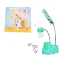 USB LED Лампа за бюро с вентилатор и органайзер за химикали и моливи FS-5819 FS-5819