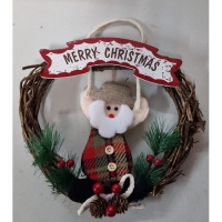 Ръчно изработен коледен венец Merry Christmas FS-12102 FS-12102