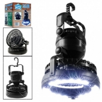LED лампа и вентилатор за къмпинг 2 в 1 и захранване с батерии - CAMP LAMP12 FS-8237 FS-8237
