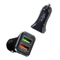 Зарядно устройство за автомобил с два  USB  порта  KLGO TC-01 CA5 CA5
                                                                                    , видео CA5