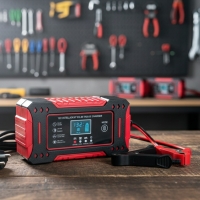 Интелигентно зарядно за акумулатор с дисплей 12V 6A импулсно FS-22620 FS-22620